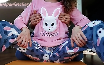 Tease My Small Tits and Wet Pussy, You Stepbrother! A JAV MILF's Ultimate Seduction in Pajamas