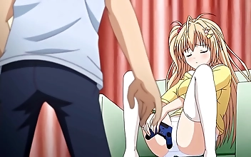 Caught My Virgin Little Sister Masturbating With My Game Controller - Hentai
