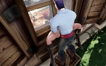 Catch Me If You Can! Elf Thieving Slut Gets Stuck on a Window Whorecraft Adventure!