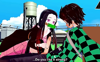 Unleash Your Desires with This Luscious Enchantress and Her Alluring Moves in This Uncensored Tanjiro Nezuko Sex Scene from KOIKATSUFAST HANDJOB Anime!
