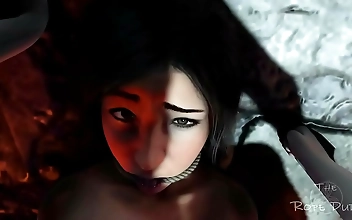 JAV Exclusive: Luscious Lara Croft Gets Fucked by Tifa in Part 3 of The Rope Dude s Kinky Rendezvous