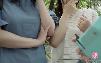 Horny Manami Dacchu s Nakadashi Threesome with Mature Men Shibuya s Squirting Alarm in Flood!