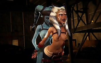 luscious Ahsoka Tano's creamy treat with futa Aayla Secura - ultimate Star Wars pleasure
