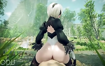 Breeding with 2B: Enchanting MILF Hooks Up with Hunk in JAV Hentai Debauchery