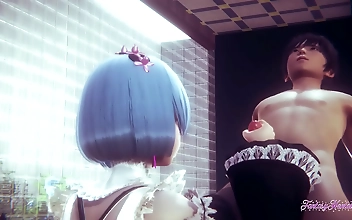 Re Zero Hentai - Rem's Sensual Handjob from a POV You Won't Forget! MILF Asian Japanese Anime Game Porn