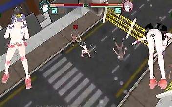 JAV Hentai Pol Game: 2 Luscious Female Guards Have Sex With Men In Future Suppanuki Fantasy
