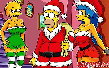 Experience the Lustful Life of a Simpsons Housewife in 'Christmas Present' Hentai Video
