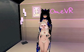 Futa's Luscious Date with Her Kitty in VRChat: A Wet and Wild Experience