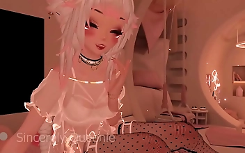 Neko Girlfriend's Lewd Kissing and Meowing Purring- ASMR Roleplay for a Rainy Night Sleep