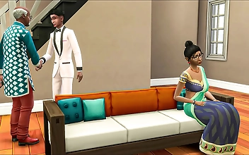 Driven to Desire: Sultry Indian Wife Gets Fucked by Younger Lover While Cuckold Husband Watches in Awe