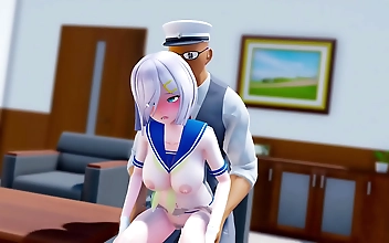 Devour the Luscious Creampie Explosion of JAV Beauty Hamakaze in MMD!