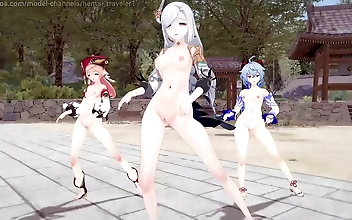 Devour the Luscious Genshin Impact MMD GFriend - Rough Shenhe Ganyu Yanfei