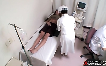 JAV Enchantress' luscious vagina examined by expert gynecologist during her hospitality industry job