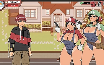 JAV Vixens: Luscious Sluts Enjoy Taboo Hentai Game with Mario Sisters in Spooky Milk Life PornPlay Ep4