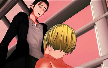 JAV MILF Eren Fucks Armin Hard After Time Skip - Ultimate Titan Hentai Experience