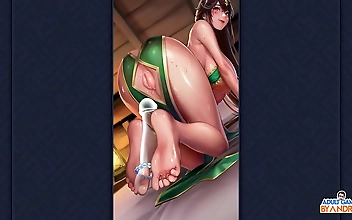 Relish the Wet Slippery Sensation of My Throbbing Cock Rubbed by Sibyl s Delightful Feet – King of Kinks!