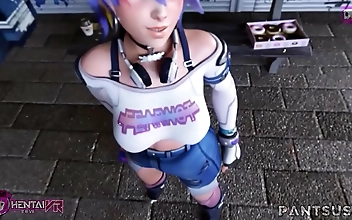 Spitroasting Luscious Kiriko in Back Alley: JAV BJ on the Go!