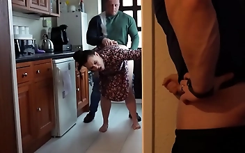 Luscious BBW Gets Pounded As Cuckold Hubby Watches and Jerks Off