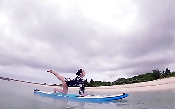 Onboard the Yoga Beach Babe's Sensual Sea Session: Stretch, Bend, and Bliss! (JAV)