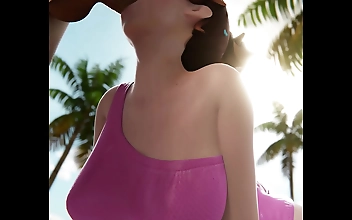 JAV Slut Gets Pounded on the Beach by Two Men