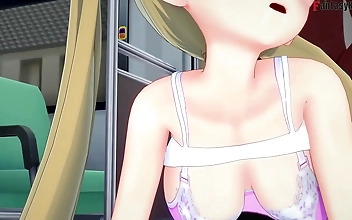 Pornstar Airi Akizuki Fucks Hard on the Bus: Oni Chichi, Ahegao, Cute Blonde POV