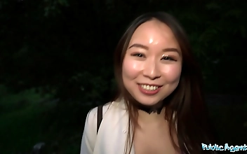 Drool over Public Agent s Cheeky Asian Fuck Toy with Her Voluptuous Body