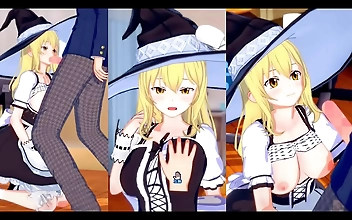 Indulge in Erogekoikatsu! Touhou Marisa Kirisame with her Luscious Tits Rubbing H! 3DCG Big Tits Anime Video - Exclusively from Touhou Project!