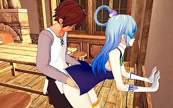 JAV Hottie KonoSuba Kazuma's Naughty Trick on Aqua Will Blow Your Mind!