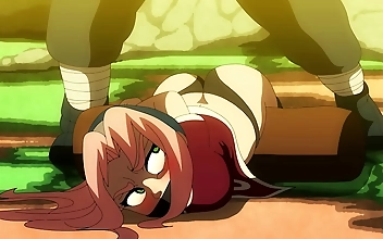 Japanese Pornstar Sakura Gets Naughty with Kakashi on the Forest Floor