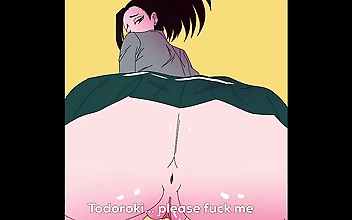 JAV Goddess Yaoyorozu Dares Todoroki to Take Her Virgin Pussy and Tight Ass