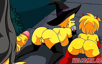 JAV Slut Gets Fucked on Spooky Halloween Night: The Simptoons