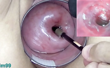 Inside Japan s Sexy Secret: MILFs and Their Cervix Play with Endoscopes Cam