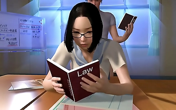 Luscious Tutor Helps Slutty Student with Her Studies: JAV Hentai Video