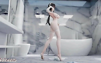 Lustful Harbor: Luscious JAV Beauties in 3D Animation Wave Their Curvy Butts to Beat in Vam MMD Striptease (3D Adult Animation)
