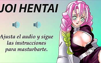 Luscious Mitsuri Leads an Erotic Escape in JOI Hentai Con: A Super Gangbanguration in Spanish