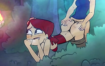 Brand New! Explosive Futanari Action in Total Drama Zoey x Eva with Sound